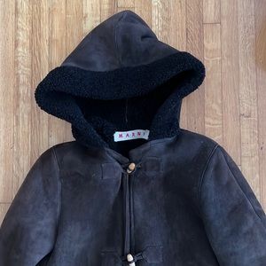 Marni brown shearling coat